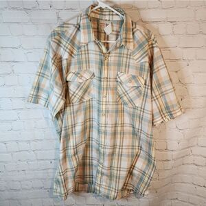 Men's Saddle King pearl snapped longsleeve shirt, size XLT